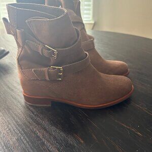 Kate Spade Size 7 Suede Brown Booties NEVER WORN